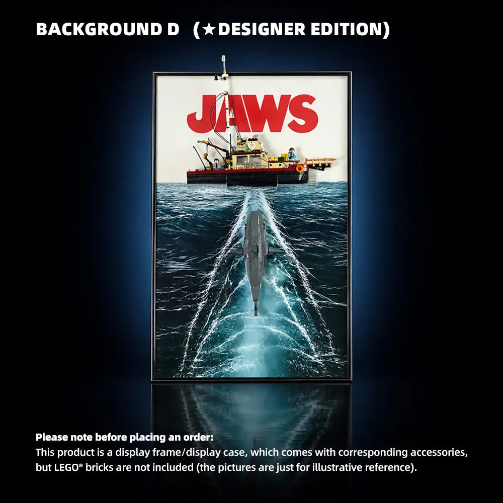 Wall Display Frame for LEGO® Ideas Jaws (21350)