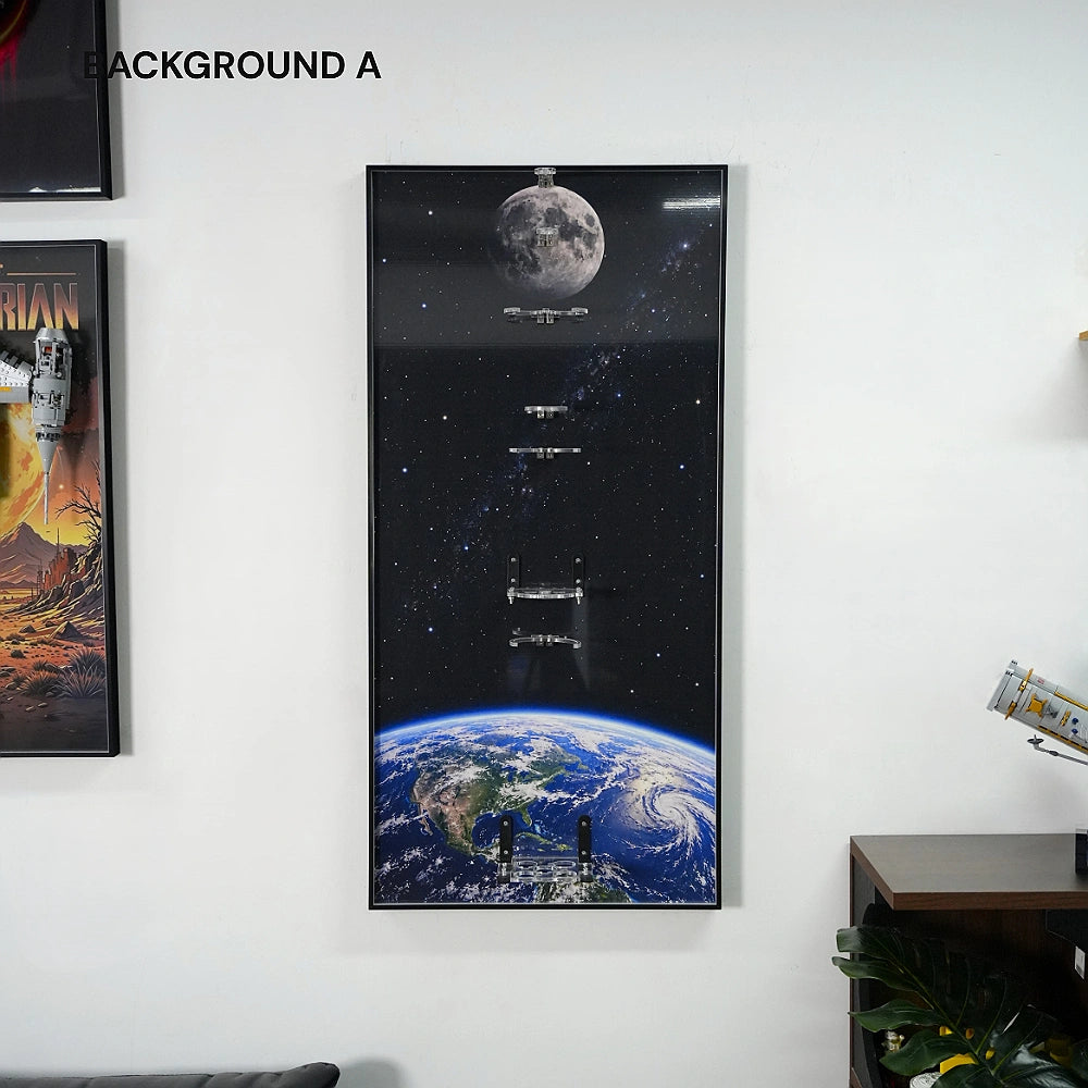 Wall Display Frame for LEGO® Ideas NASA Apollo Saturn V - Separated Stages (92176)&(21309)