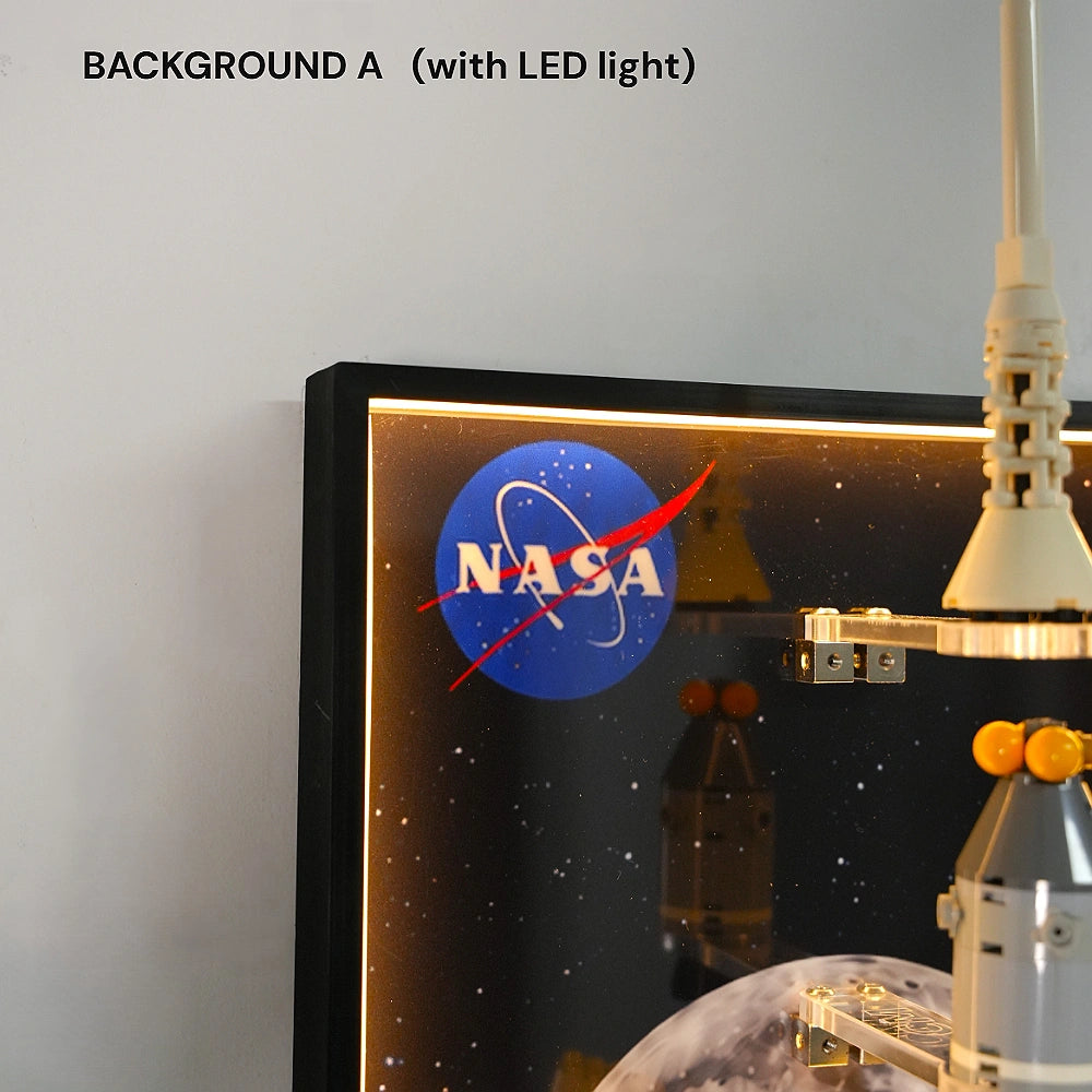 Wall Display Frame for LEGO® Ideas NASA Apollo Saturn V - Separated Stages (92176)&(21309)