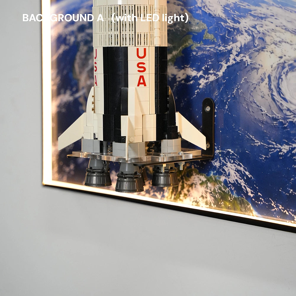 Wall Display Frame for LEGO® Ideas NASA Apollo Saturn V - Separated Stages (92176)&(21309)