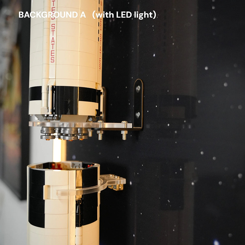 Wall Display Frame for LEGO® Ideas NASA Apollo Saturn V - Separated Stages (92176)&(21309)