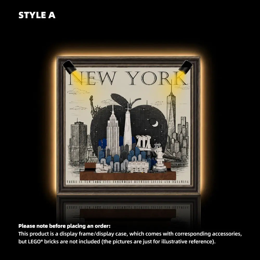 Wall Display Frame for LEGO® New York City – The Big Apple (21066)