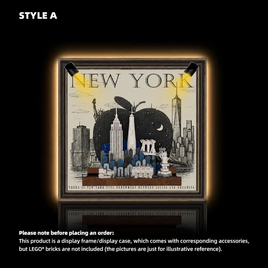 Wall Display Frame for LEGO® New York City – The Big Apple (21066)