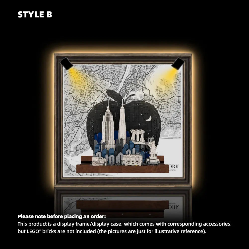 Wall Display Frame for LEGO® New York City – The Big Apple (21066)