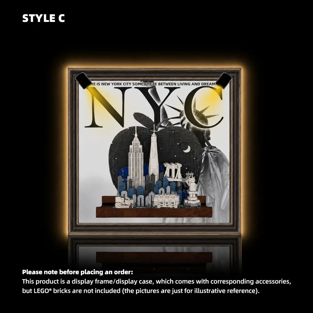 Wall Display Frame for LEGO® New York City – The Big Apple (21066)