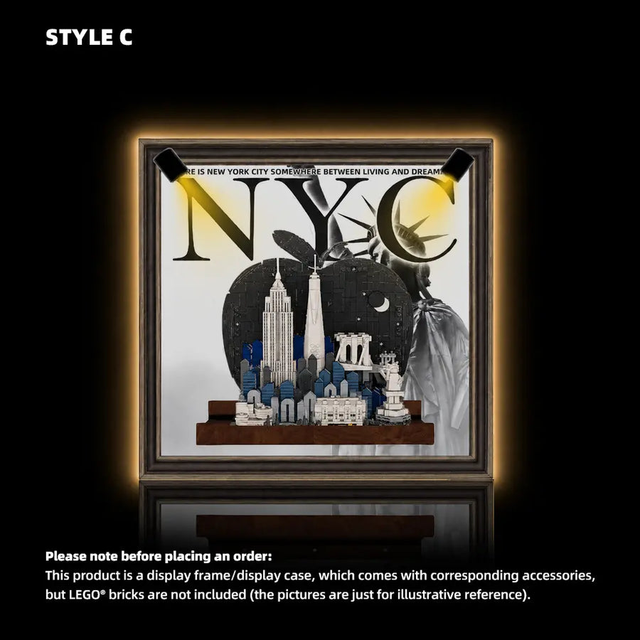 Wall Display Frame for LEGO® New York City – The Big Apple (21066)