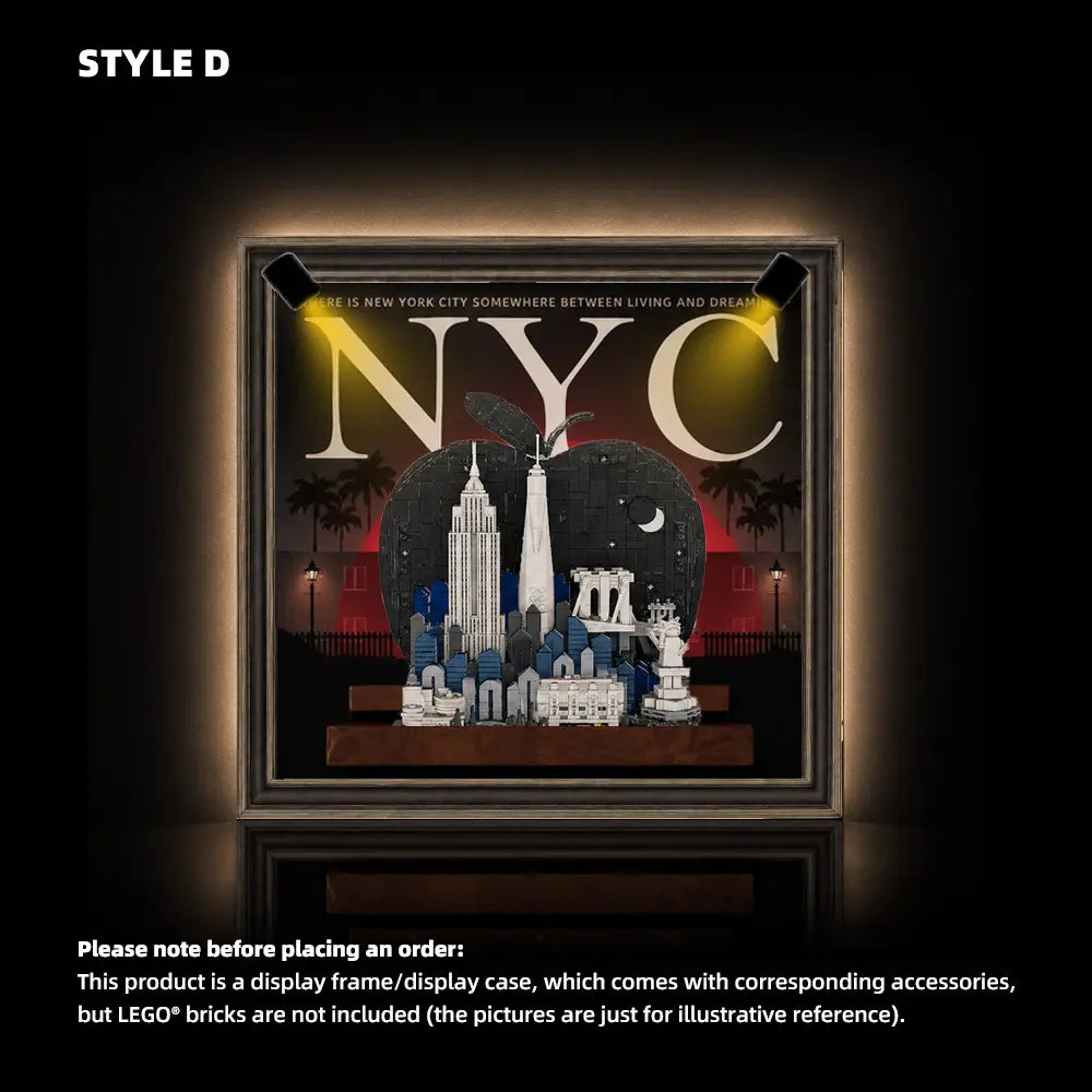 Wall Display Frame for LEGO® New York City – The Big Apple (21066)