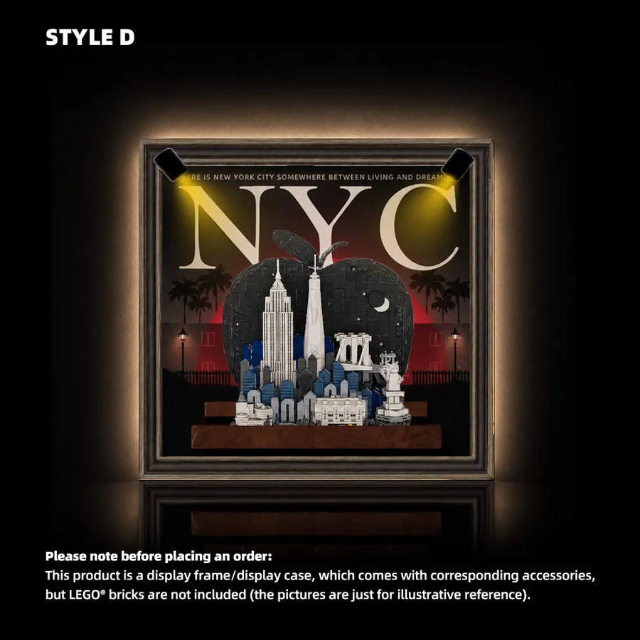 Wall Display Frame for LEGO® New York City – The Big Apple (21066)