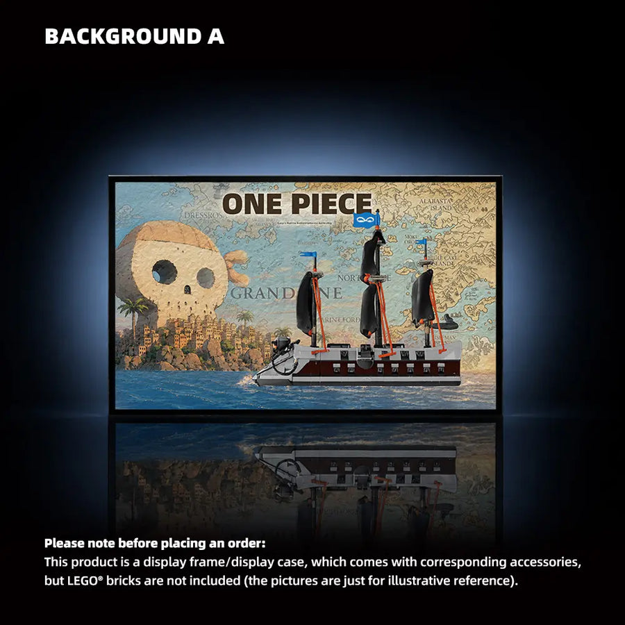 Wall Display Frame for LEGO® One Piece Garp’s Marine Battleship (75646)