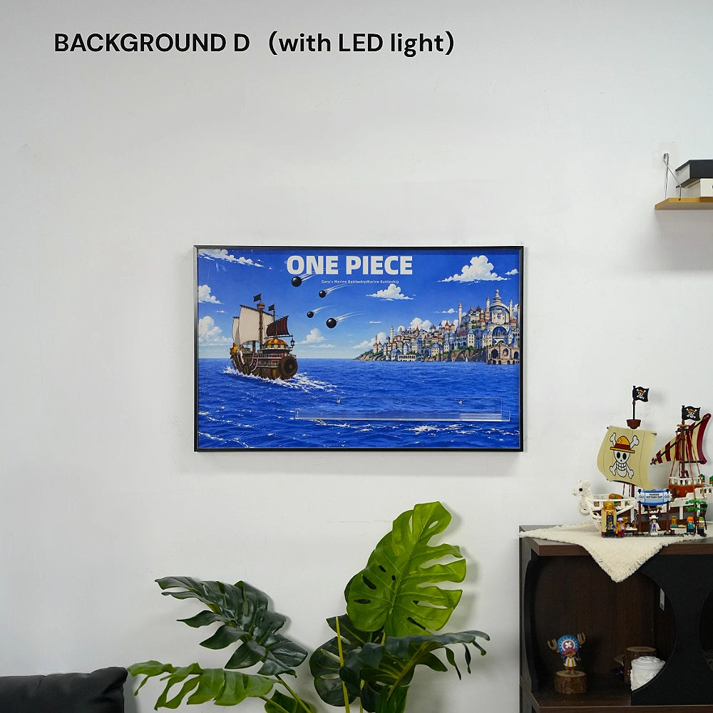 Wall Display Frame for LEGO® One Piece Garp’s Marine Battleship (75646)