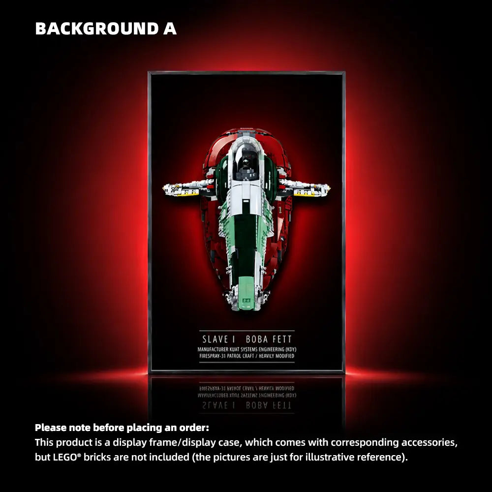 Wall Display Frame for LEGO® STAR WARS Slave I (75060)
