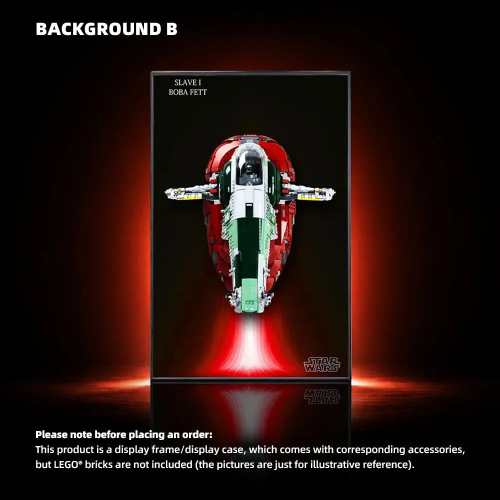 Wall Display Frame for LEGO® STAR WARS Slave I (75060)