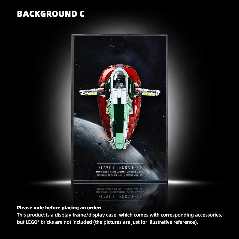 Wall Display Frame for LEGO® STAR WARS Slave I (75060)