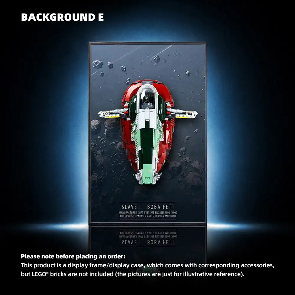 Wall Display Frame for LEGO® STAR WARS Slave I (75060)