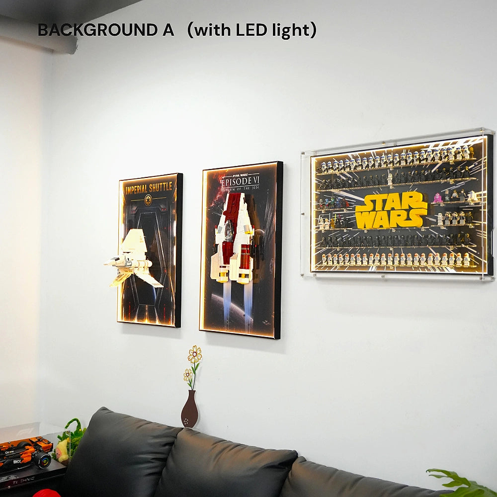 Wall Display Frame for LEGO® Star Wars™ A-wing Starfighter™ (75275)