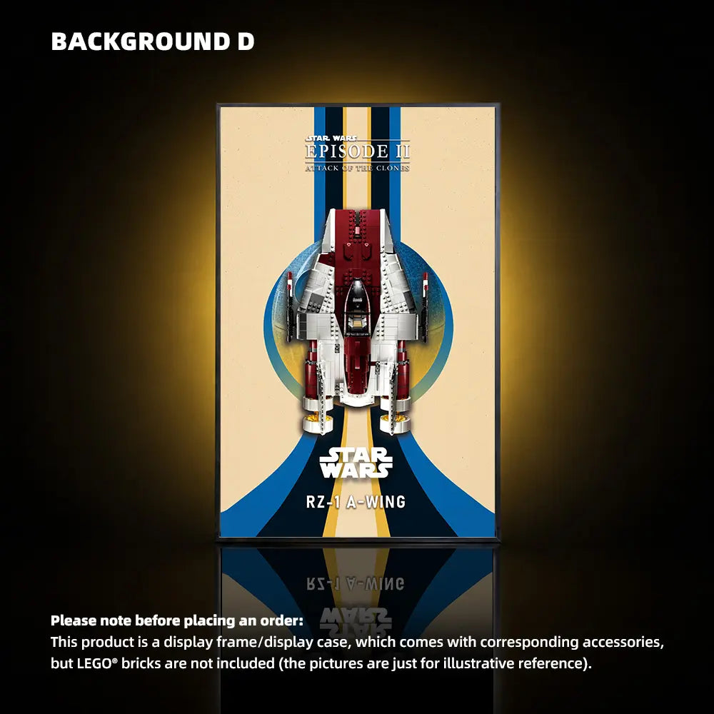 Wall Display Frame for LEGO® Star Wars™ A-wing Starfighter™ (75275)