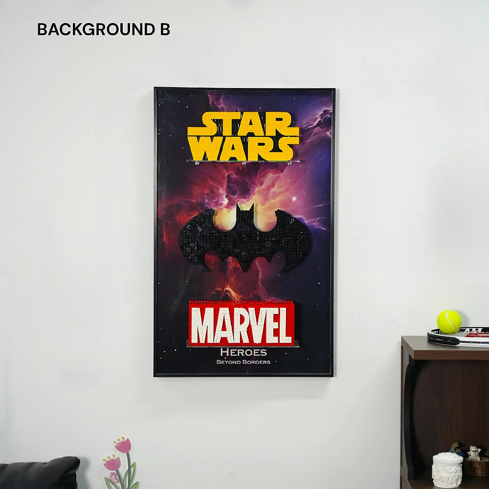 Wall Display Frame for LEGO Star Wars, Batman & Marvel Logos (75407, 76330, 76313)