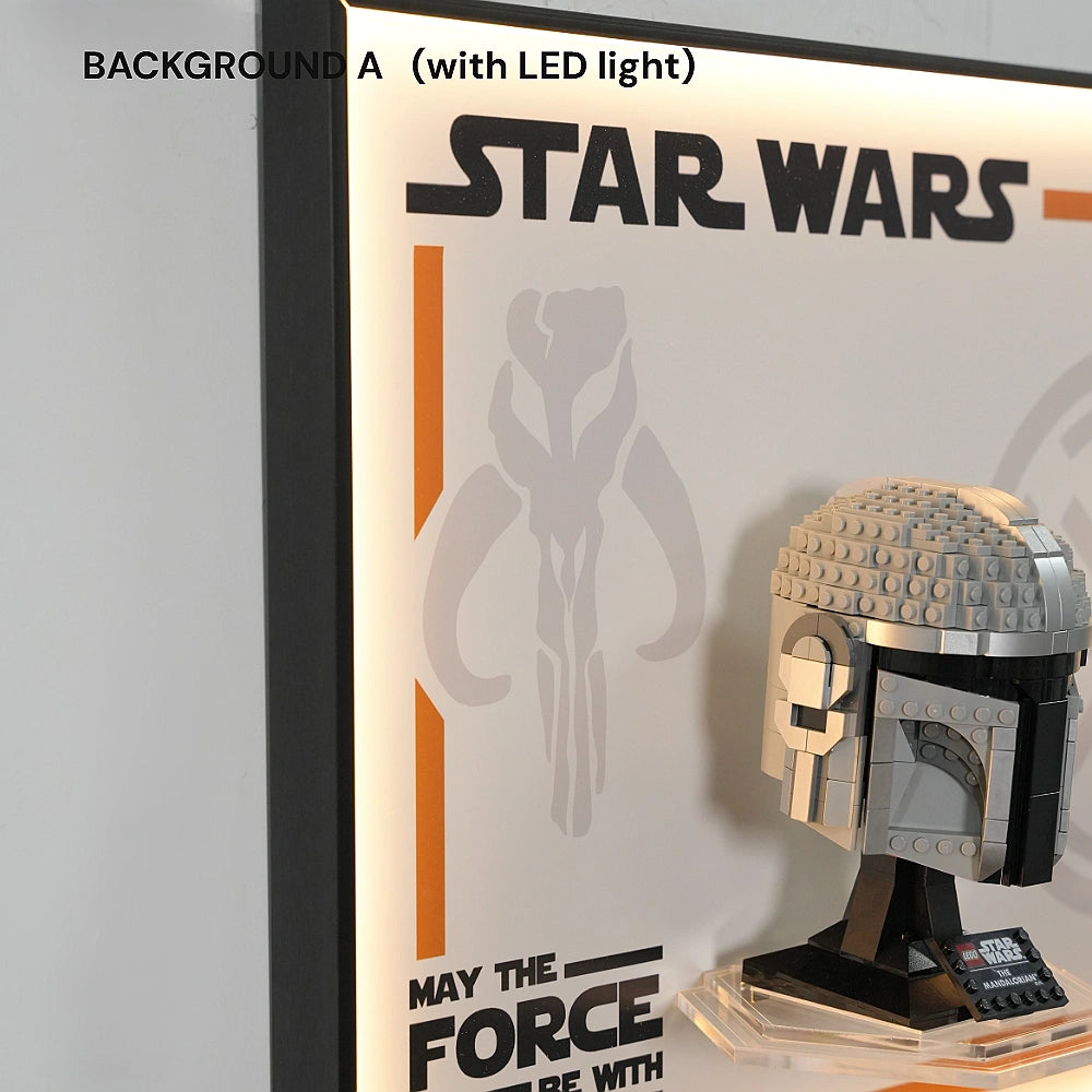 Wall Display Frame for LEGO® Star Wars™ Helmet Series (75328＆75349＆75304＆75327)