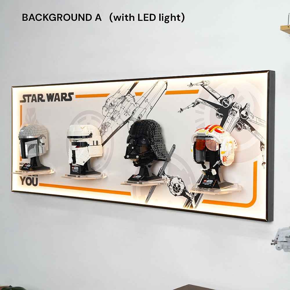 Wall Display Frame for LEGO® Star Wars™ Helmet Series (75328＆75349＆75304＆75327)