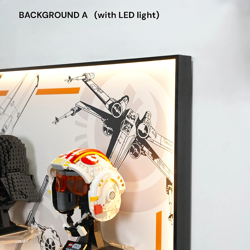 Wall Display Frame for LEGO® Star Wars™ Helmet Series (75328＆75349＆75304＆75327)