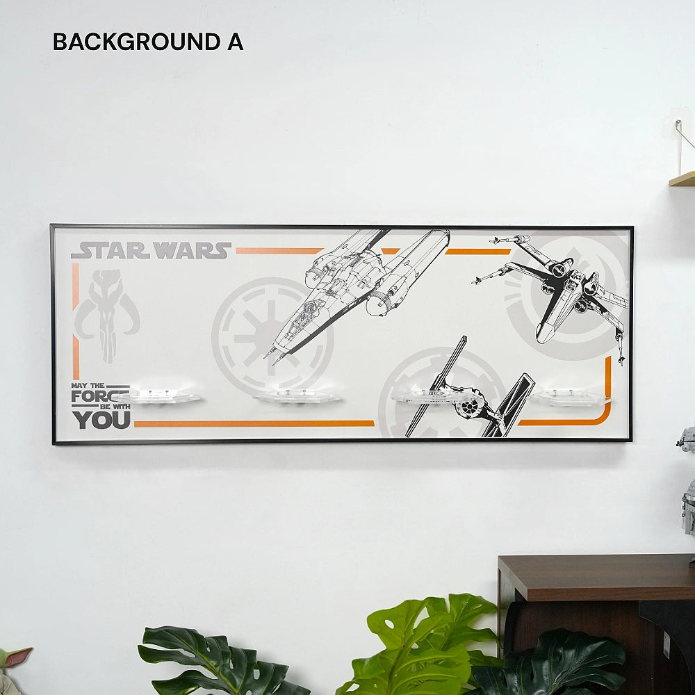 Wall Display Frame for LEGO® Star Wars™ Helmet Series (75328＆75349＆75304＆75327)