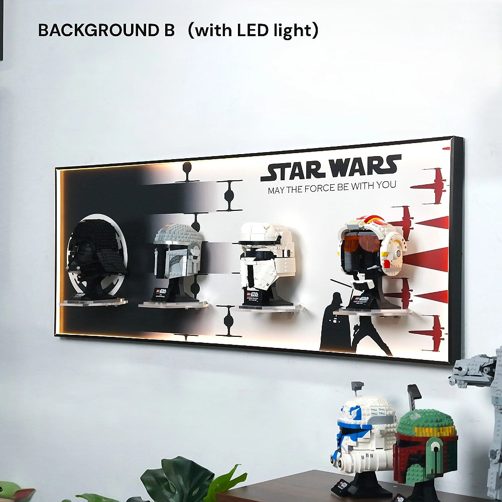 Wall Display Frame for LEGO® Star Wars™ Helmet Series (75328＆75349＆75304＆75327)