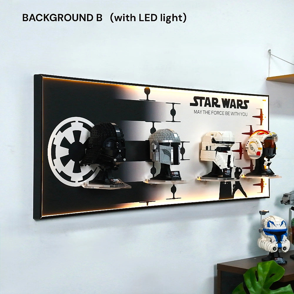 Wall Display Frame for LEGO® Star Wars™ Helmet Series (75328＆75349＆75304＆75327)