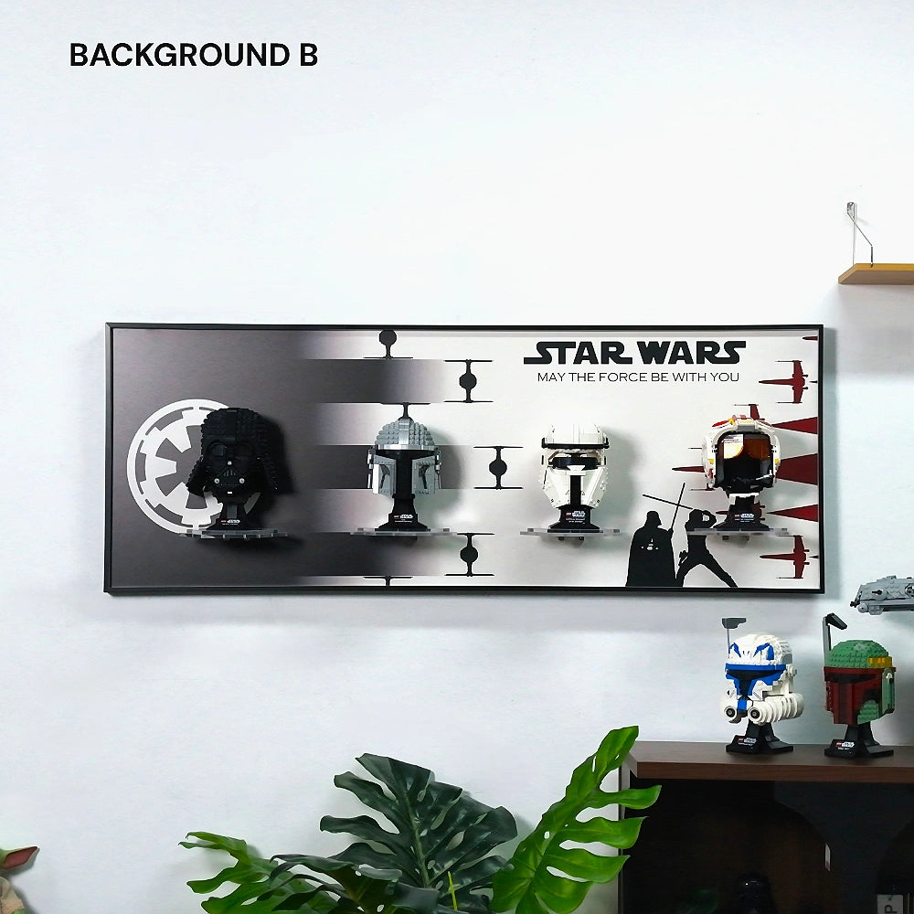 Wall Display Frame for LEGO® Star Wars™ Helmet Series (75328＆75349＆75304＆75327)