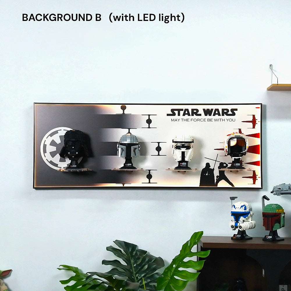 Wall Display Frame for LEGO® Star Wars™ Helmet Series (75328＆75349＆75304＆75327)