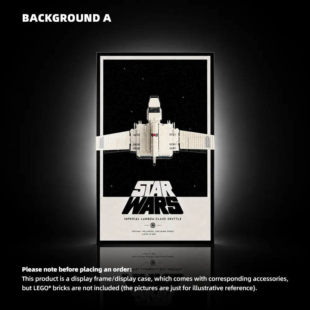Wall Display Frame for LEGO® Star Wars™ Imperial Lambda-Class Shuttle (75459)