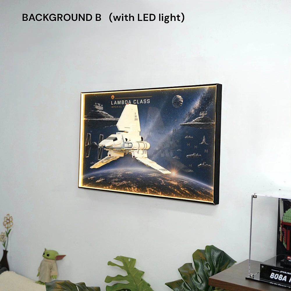Wall Display Frame for LEGO® Star Wars™ Imperial Lambda-Class Shuttle (75459)