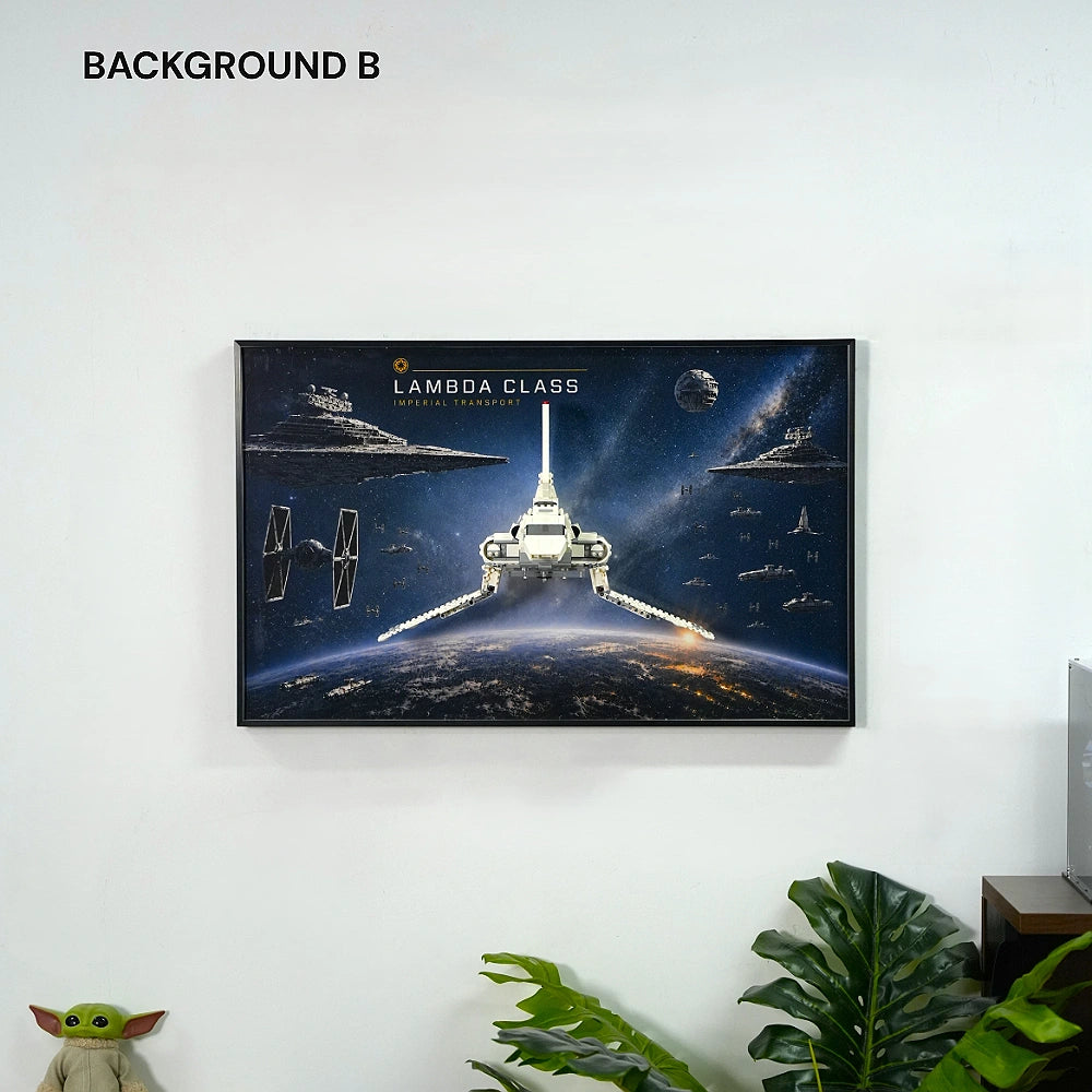 Wall Display Frame for LEGO® Star Wars™ Imperial Lambda-Class Shuttle (75459)