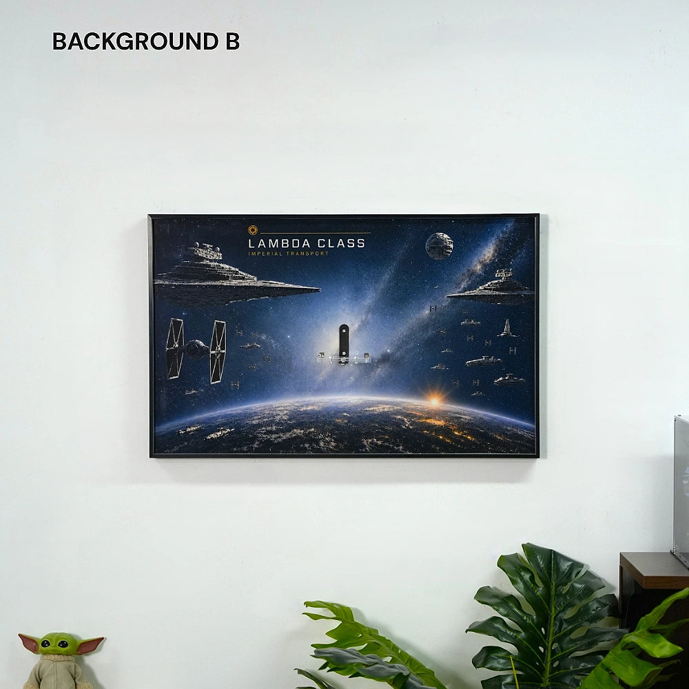 Wall Display Frame for LEGO® Star Wars™ Imperial Lambda-Class Shuttle (75459)