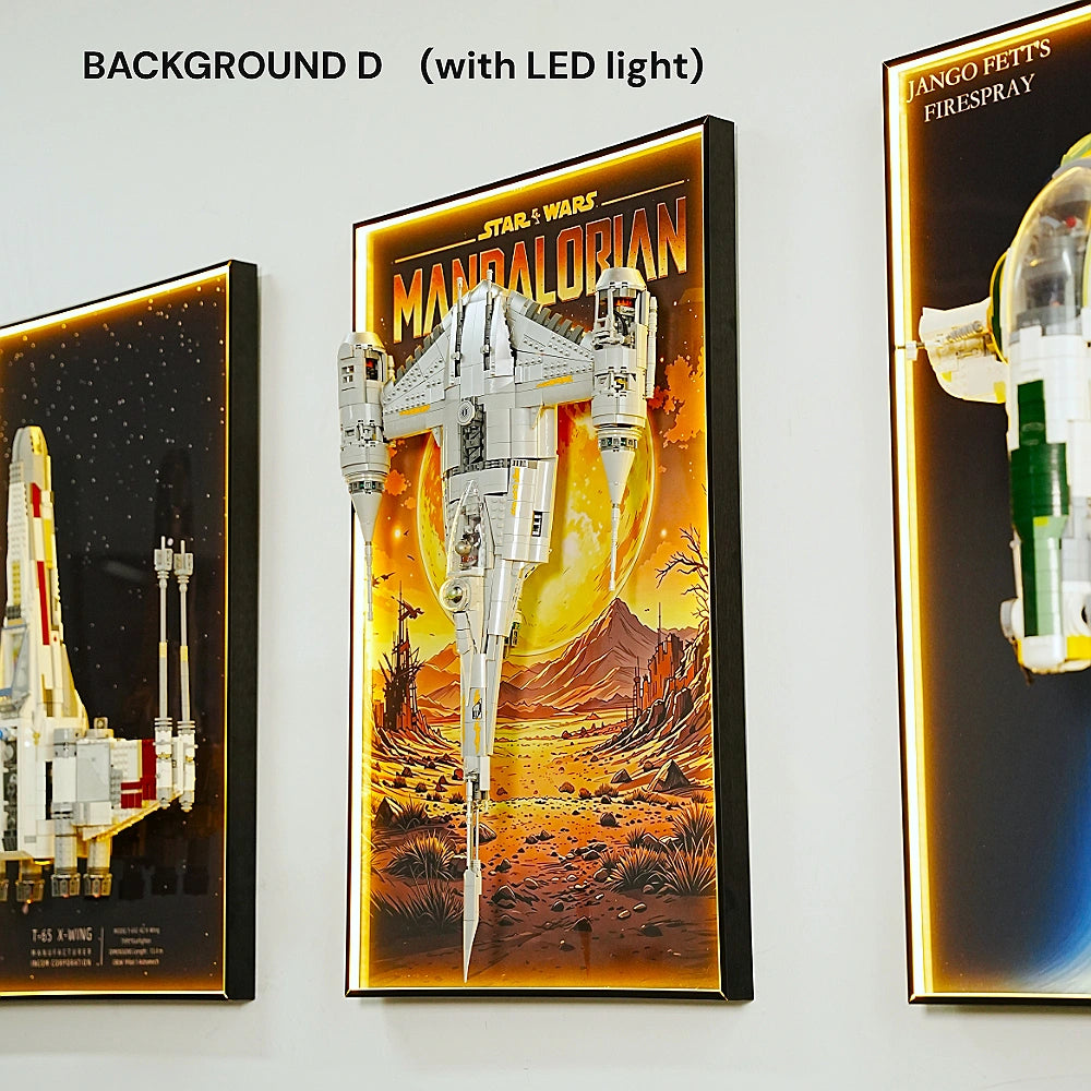 Wall Display Frame for LEGO® Star Wars™ The Mandalorian's N-1 Starfighter (75442)