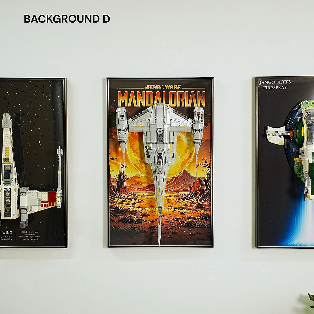 Wall Display Frame for LEGO® Star Wars™ The Mandalorian's N-1 Starfighter (75442)