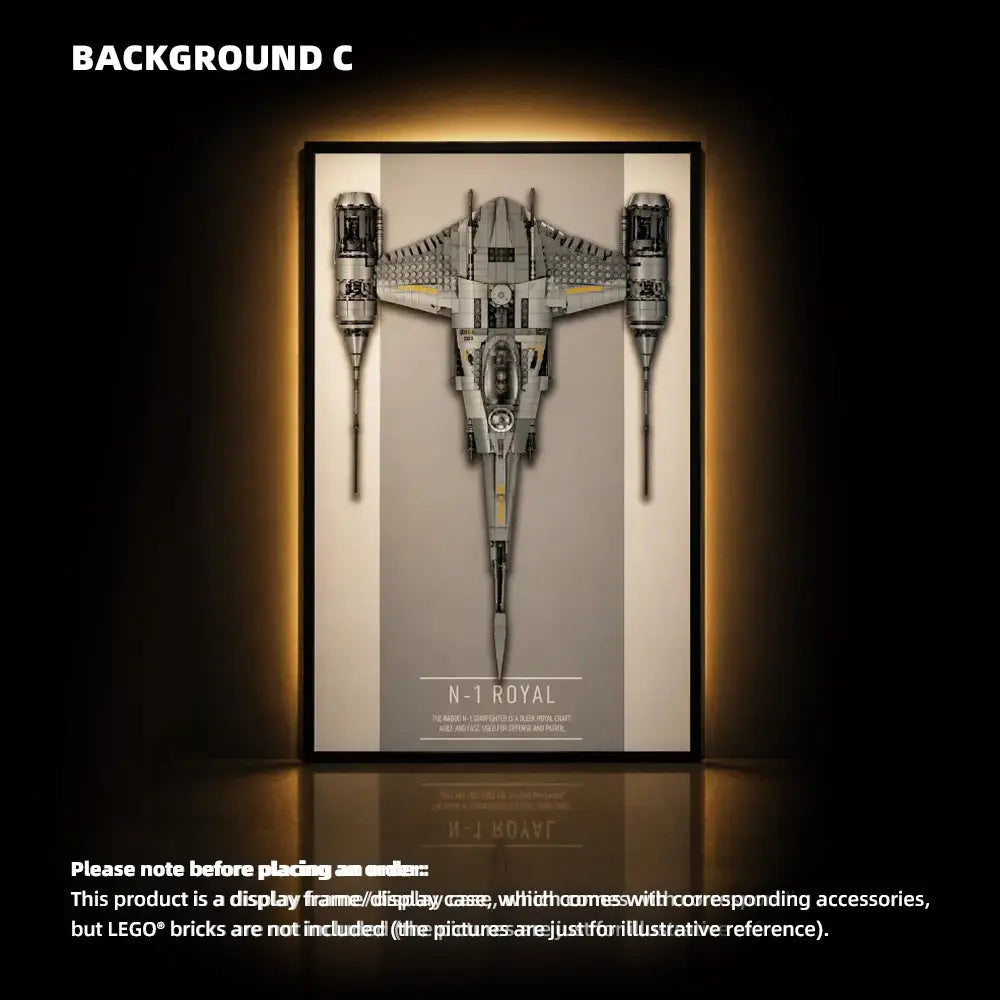 Wall Display Frame for LEGO® Star Wars™ The Mandalorian's N-1 Starfighter (75442)C