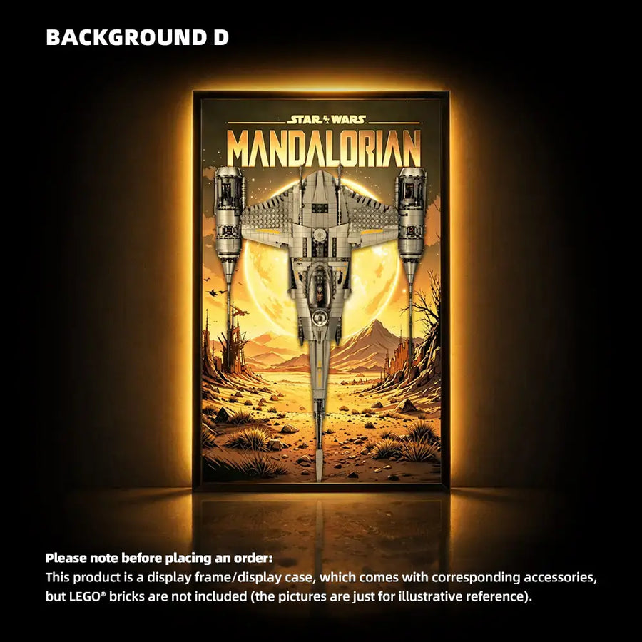 Wall Display Frame for LEGO® Star Wars™ The Mandalorian's N-1 Starfighter (75442)D