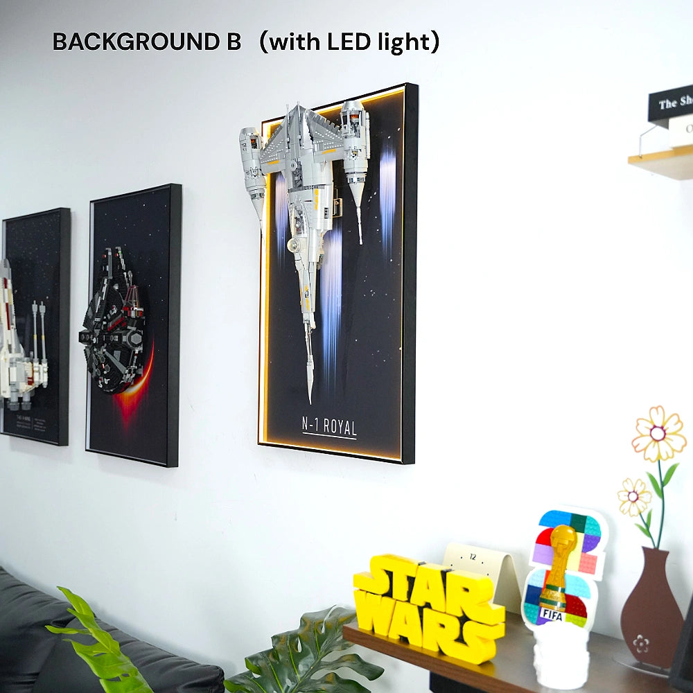Cornice da parete per LEGO® Star Wars™ Il caccia stellare N-1 dei Mandaloriani (75442)