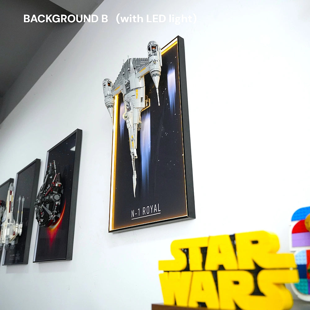 Cornice da parete per LEGO® Star Wars™ Il caccia stellare N-1 dei Mandaloriani (75442)