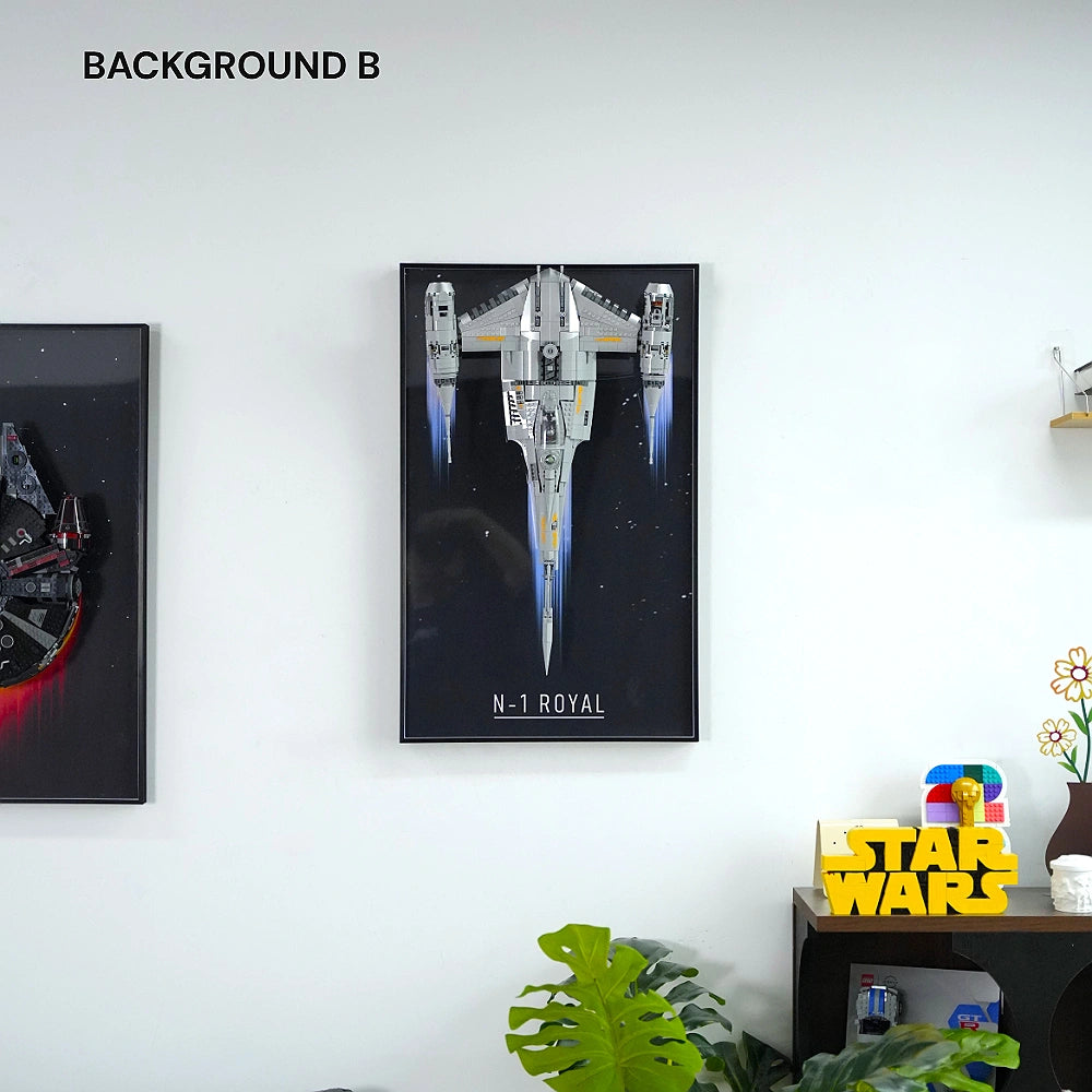 Cornice da parete per LEGO® Star Wars™ Il caccia stellare N-1 dei Mandaloriani (75442)