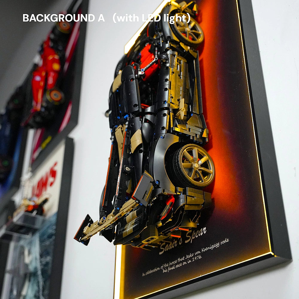 Wall Display Frame for LEGO® Technic™ Koenigsegg Sadair's Spear Megaca (42232)