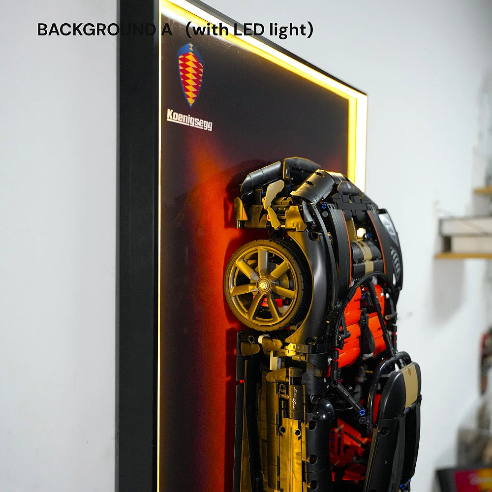 Wall Display Frame for LEGO® Technic™ Koenigsegg Sadair's Spear Megaca (42232)