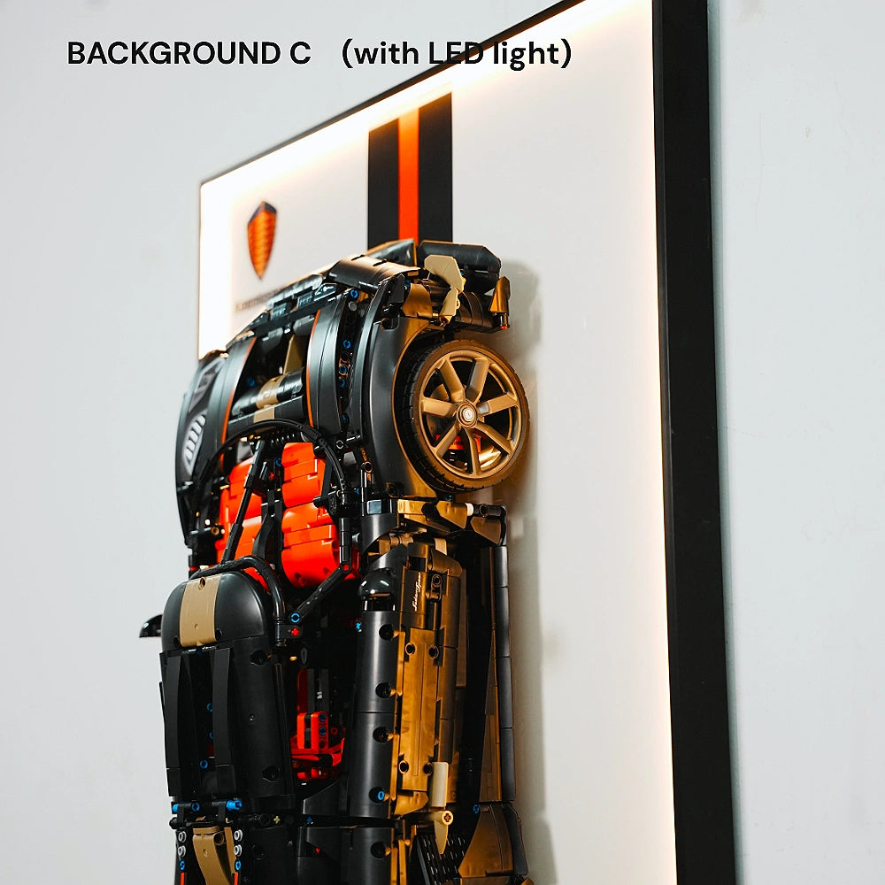 Wall Display Frame for LEGO® Technic™ Koenigsegg Sadair's Spear Megaca (42232)