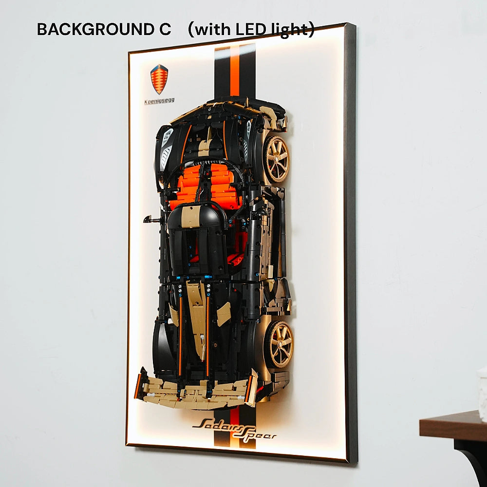 Wall Display Frame for LEGO® Technic™ 42232 Koenigsegg Sadair's
