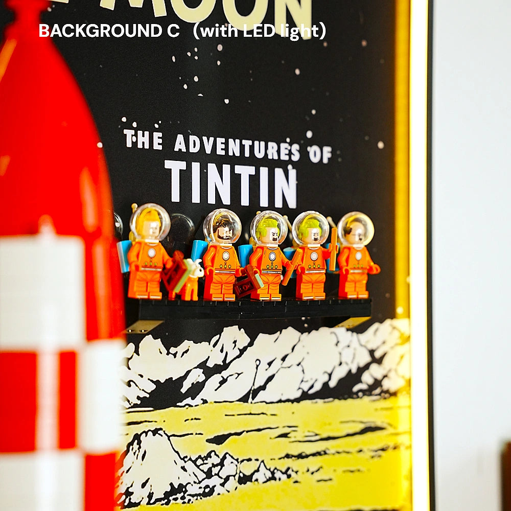 Wall Display Frame for LEGO® Tintin Moon Rocket (21367)