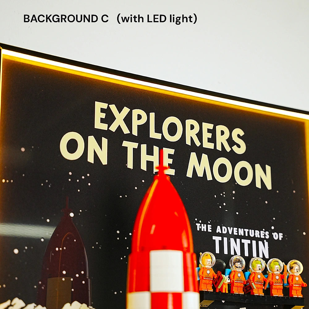 Wall Display Frame for LEGO® Tintin Moon Rocket (21367)