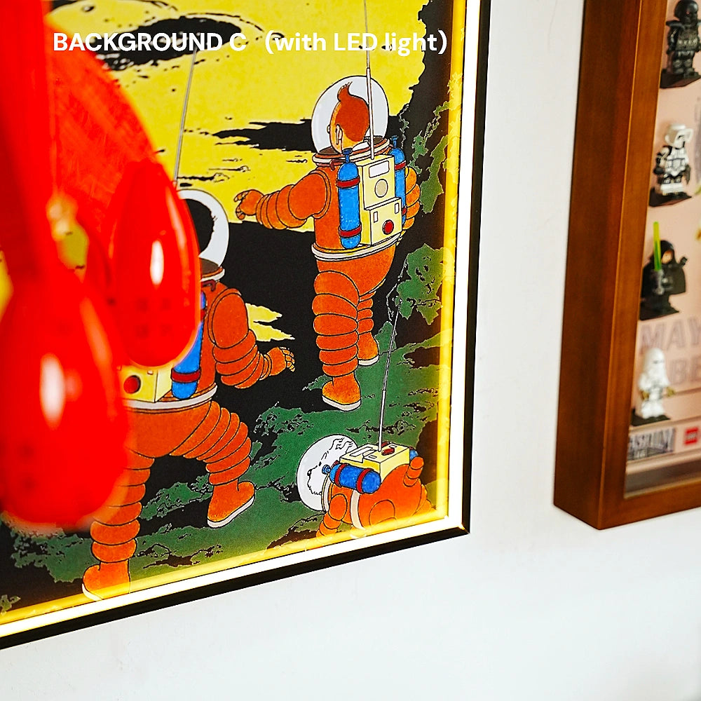 Wall Display Frame for LEGO® Tintin Moon Rocket (21367)