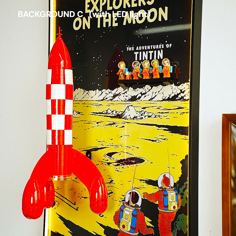 Wall Display Frame for LEGO® Tintin Moon Rocket (21367)