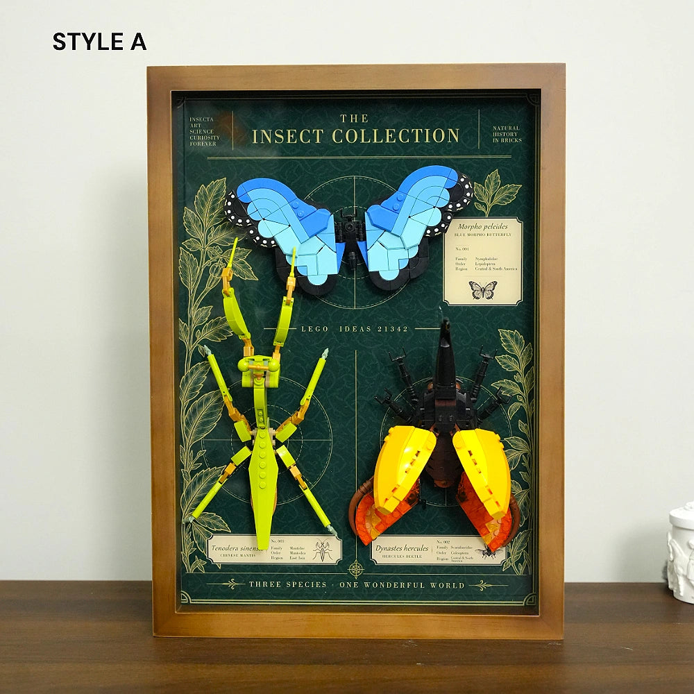 Wall Mountable Display Case for LEGO® Ideas The Insect Collection (21342)