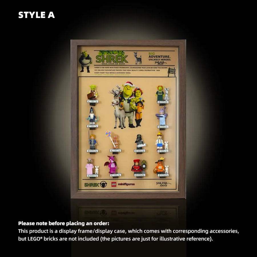 Wall Mountable Display Case for LEGO® Minifigures Shrek Series (71053)A